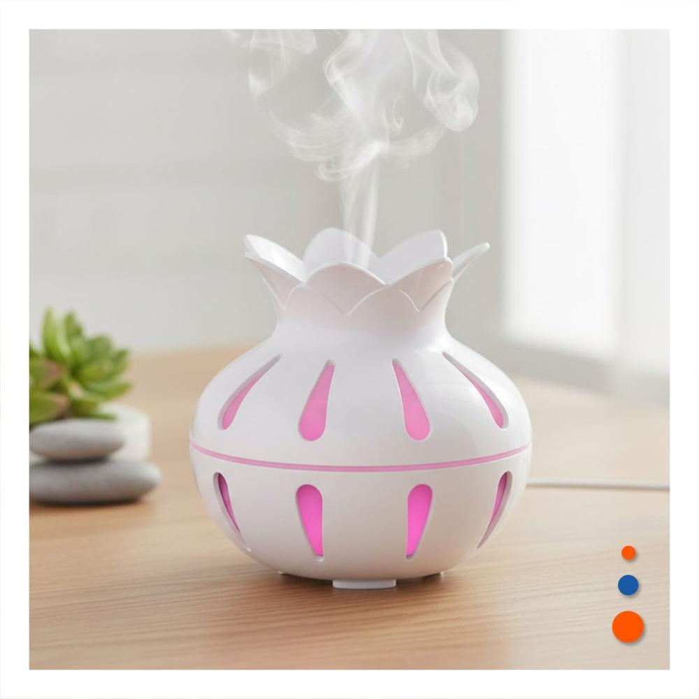 Difusor con Funcion Humificadora para Interiores Color Blanco 12x11cm Y+Regalo Sticker