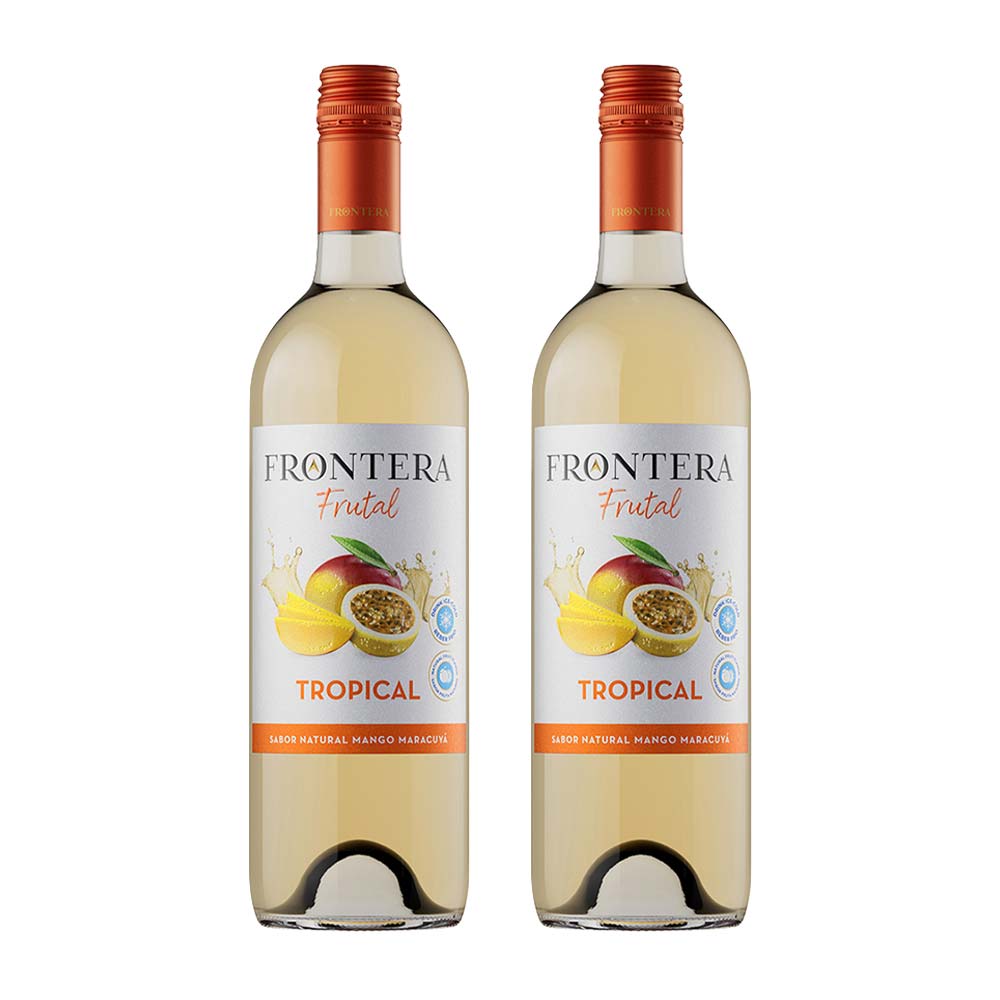 Pack Vino Blanco FRONTERA Saborizado Frutal Tropical Botella 750ml x 2un