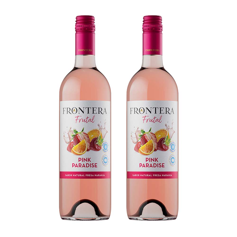 Pack Vino Rosé FRONTERA Frutal Pink Paradise Botella 750ml x 2un