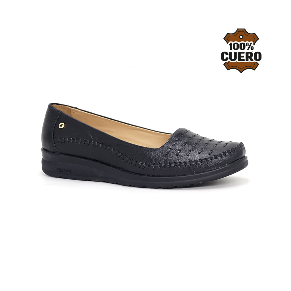 Mocasines casuales Cuero Mujer 2622-KA26Q1 Negro Mocasin De Cuero Mujer Par&ss 2622-KA26Q1 NEGRO 39