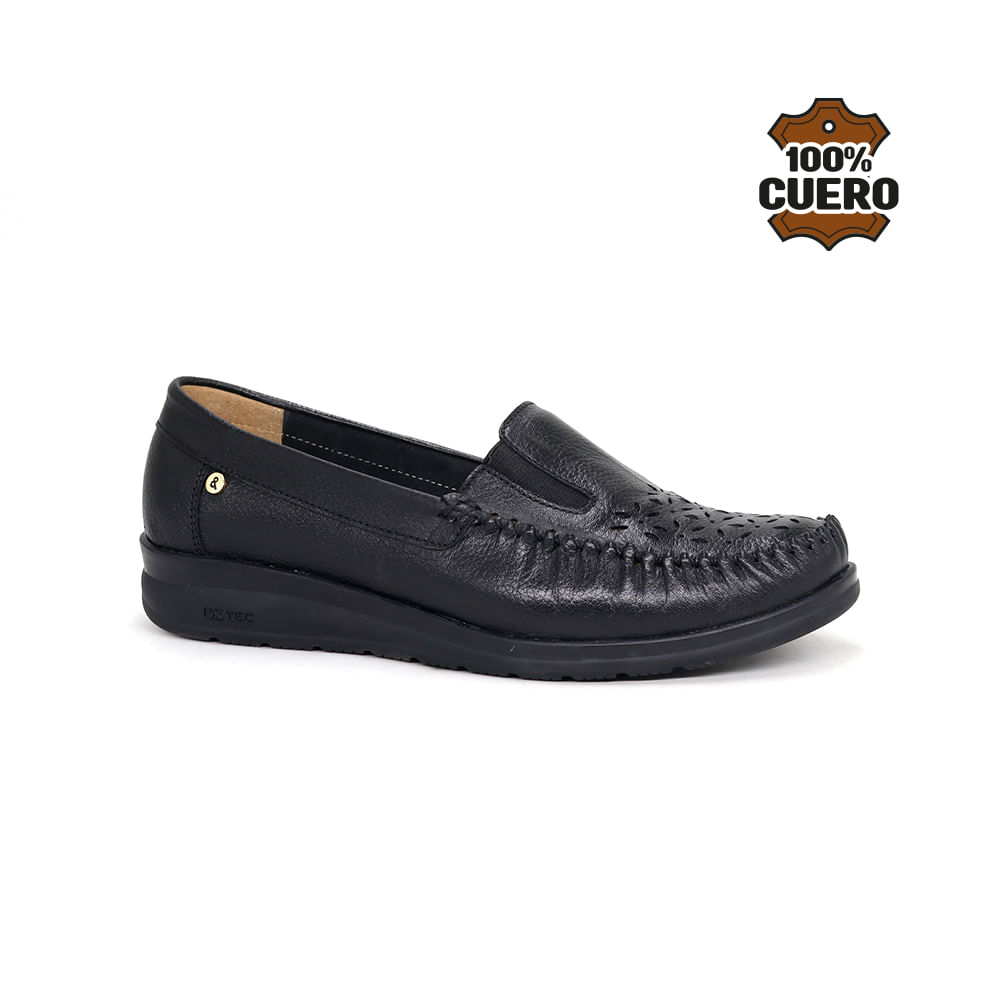 Mocasines Casuales Cuero Mujer 2616-KA26Q1 Negro Mocasin De Cuero Mujer Par&ss 2616-KA26Q1 NEGRO 36