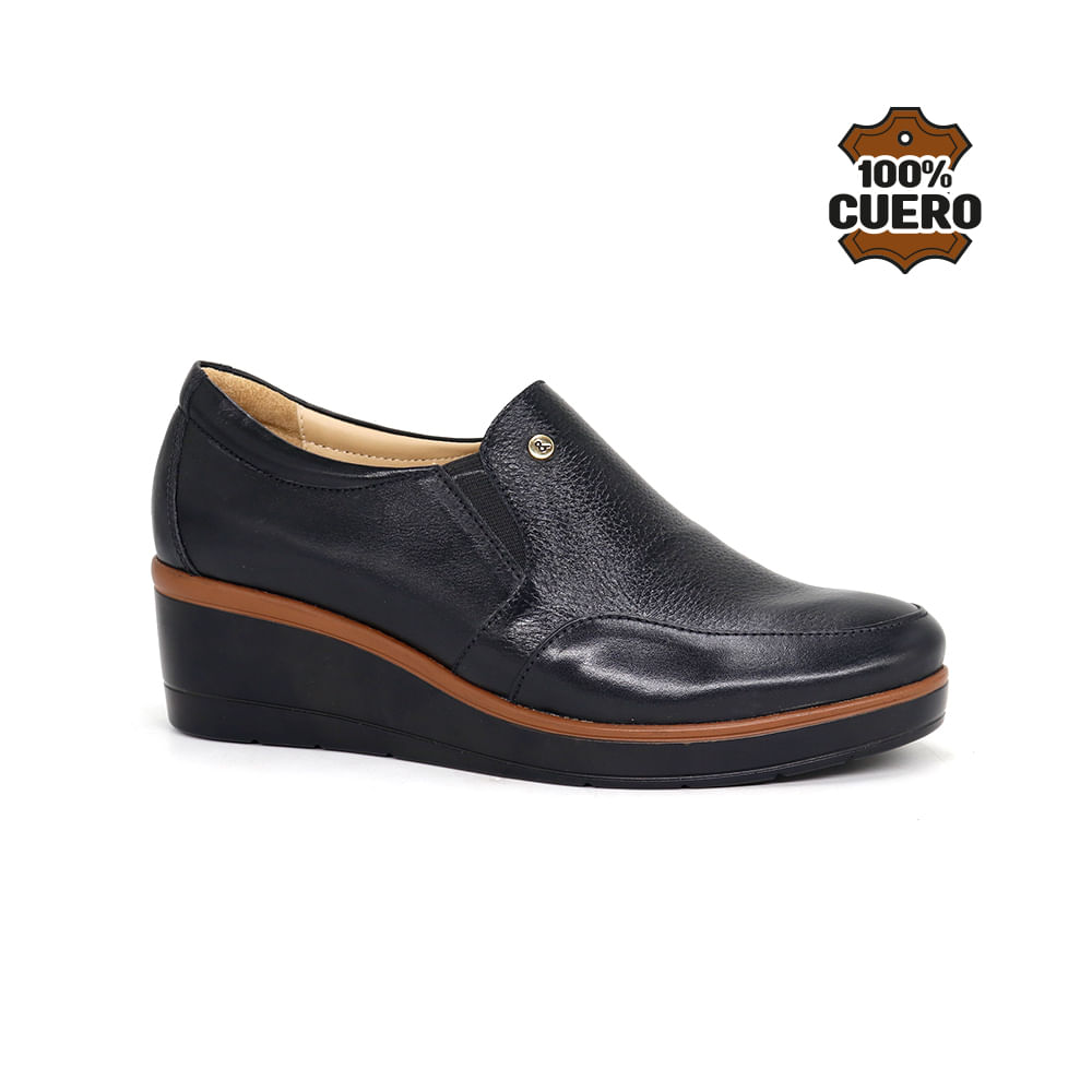 Zapatos Cauales Mujer Parss 2682-KA26Q1 NEGRO Mocasin De Cuero Mujer Par&ss 2682-KA26Q1 NEGRO 35