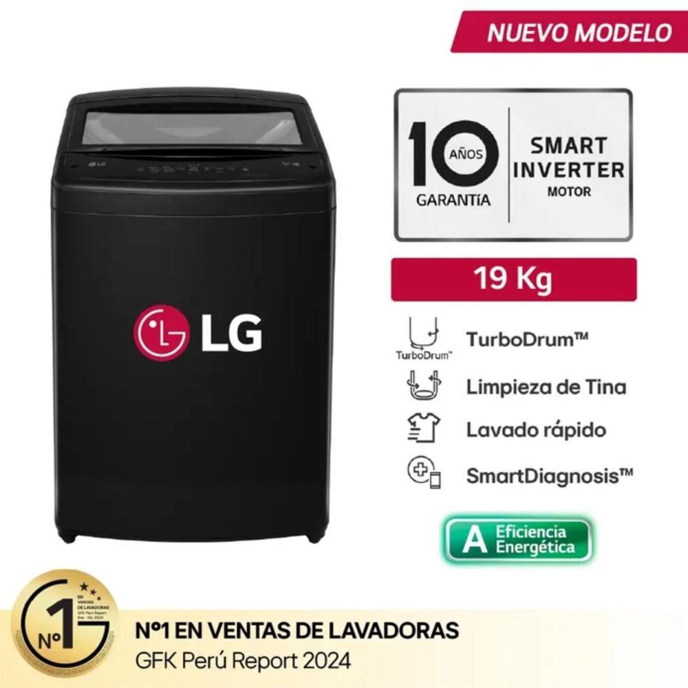 Lavadora LG Turbodrum 19KG WT19OBVTB Negro