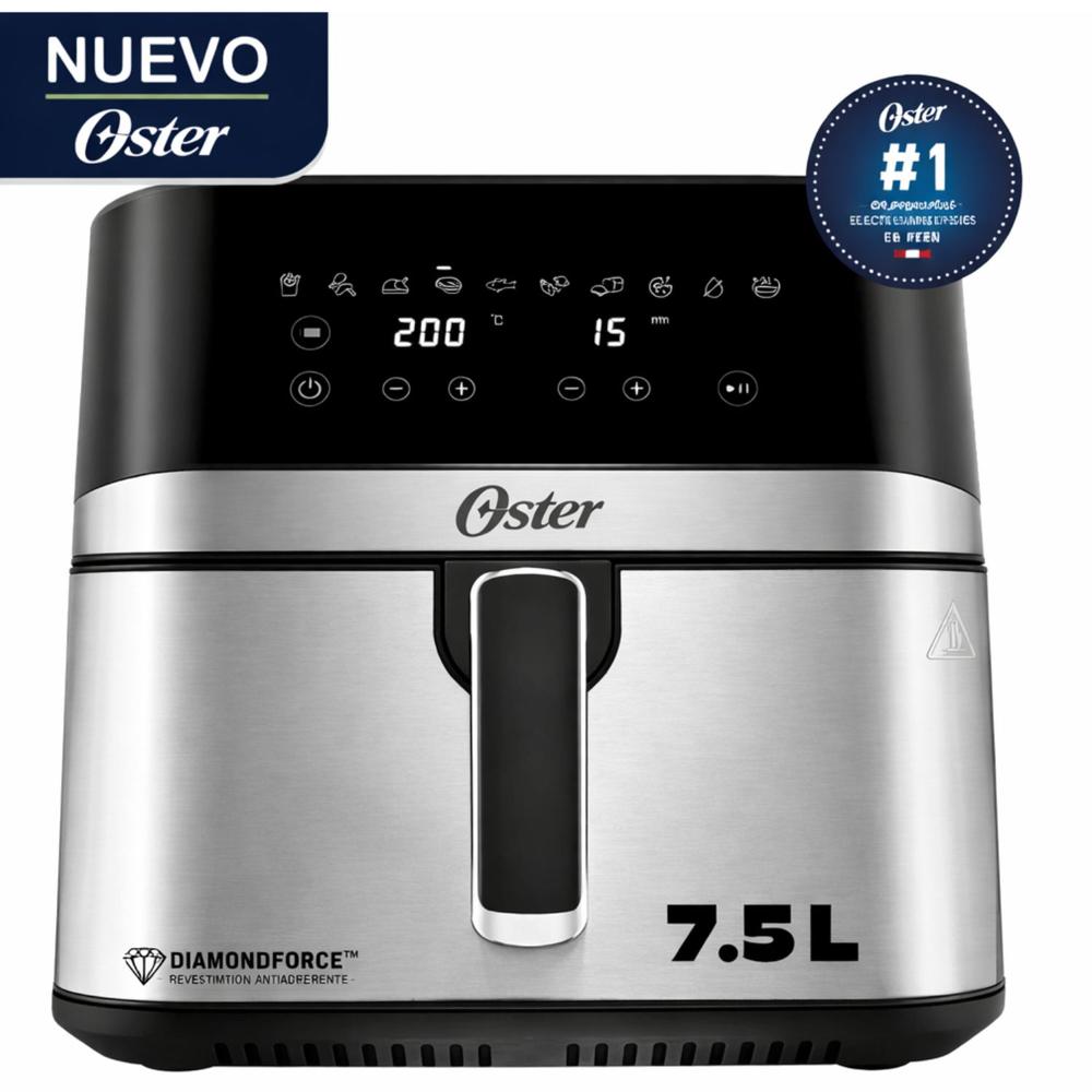 Freidora de Aire Digital 7.5 Lts Oster CKSTAF75DSSDF