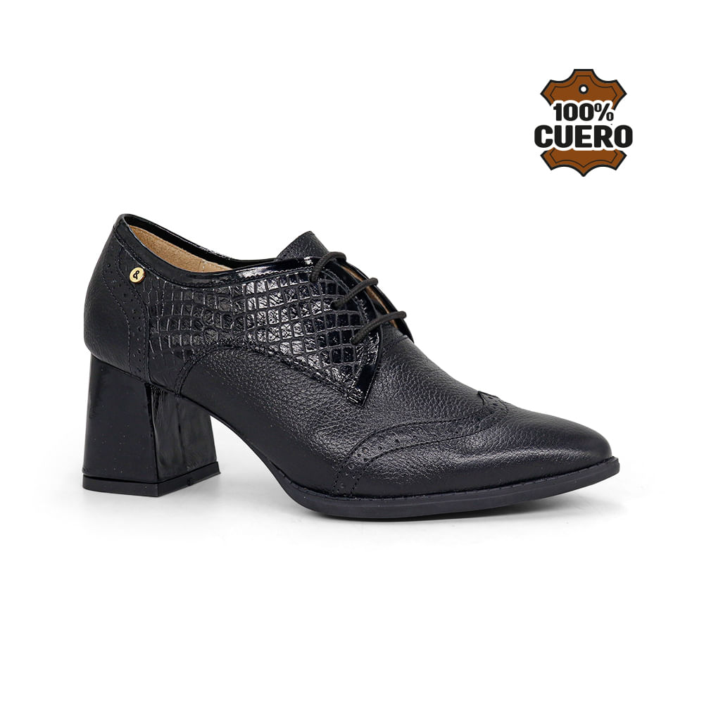 Zapatos Casuales Cuero Mujer 2683-KA26Q1 NEGRO Zapato De Cuero Mujer Par&ss 2683-KA26Q1 NEGRO 38