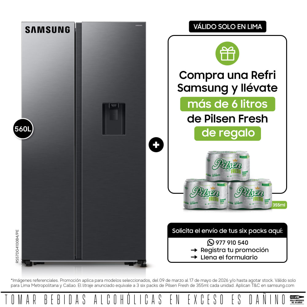Refrigeradora Samsung All Around Cooling 560Lt Negra RS57DG4100B4/PE