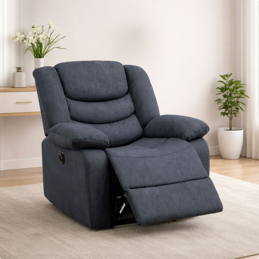 Sillón Reclinable eléctrico 1 Cuerpo  Gianluca Gris