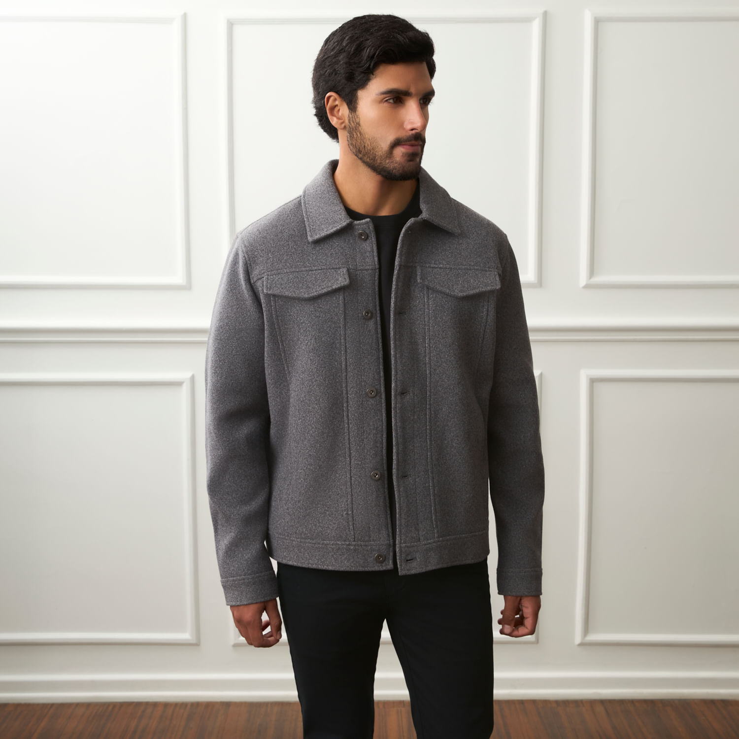 Casaca Hombre New Cuello Malabar