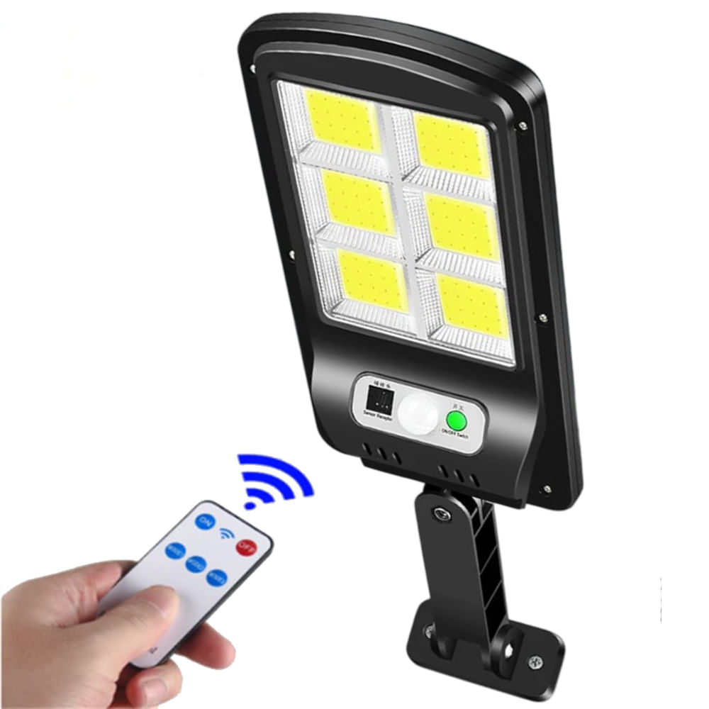 Lampara Reflector para Exterior Luz LED con Panel Solar Sensor de Movimiento Lampara Reflector para Exterior Luz LED con Panel Solar Sensor de Movimiento