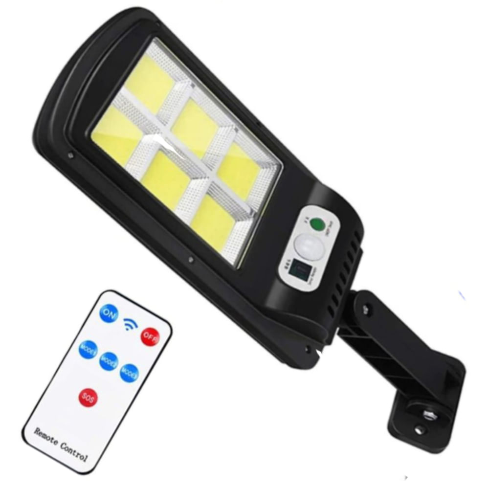 Lampara Luz LED Reflector con Panel Solar para Exterior Sensor de Movimiento