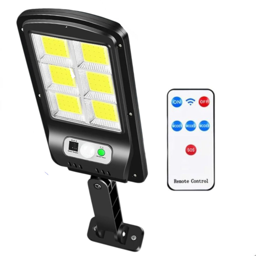Lampara para Exterior Luz LED con Panel Solar Sensor de Movimiento Lampara para Exterior Luz LED con Panel Solar Sensor de Movimiento