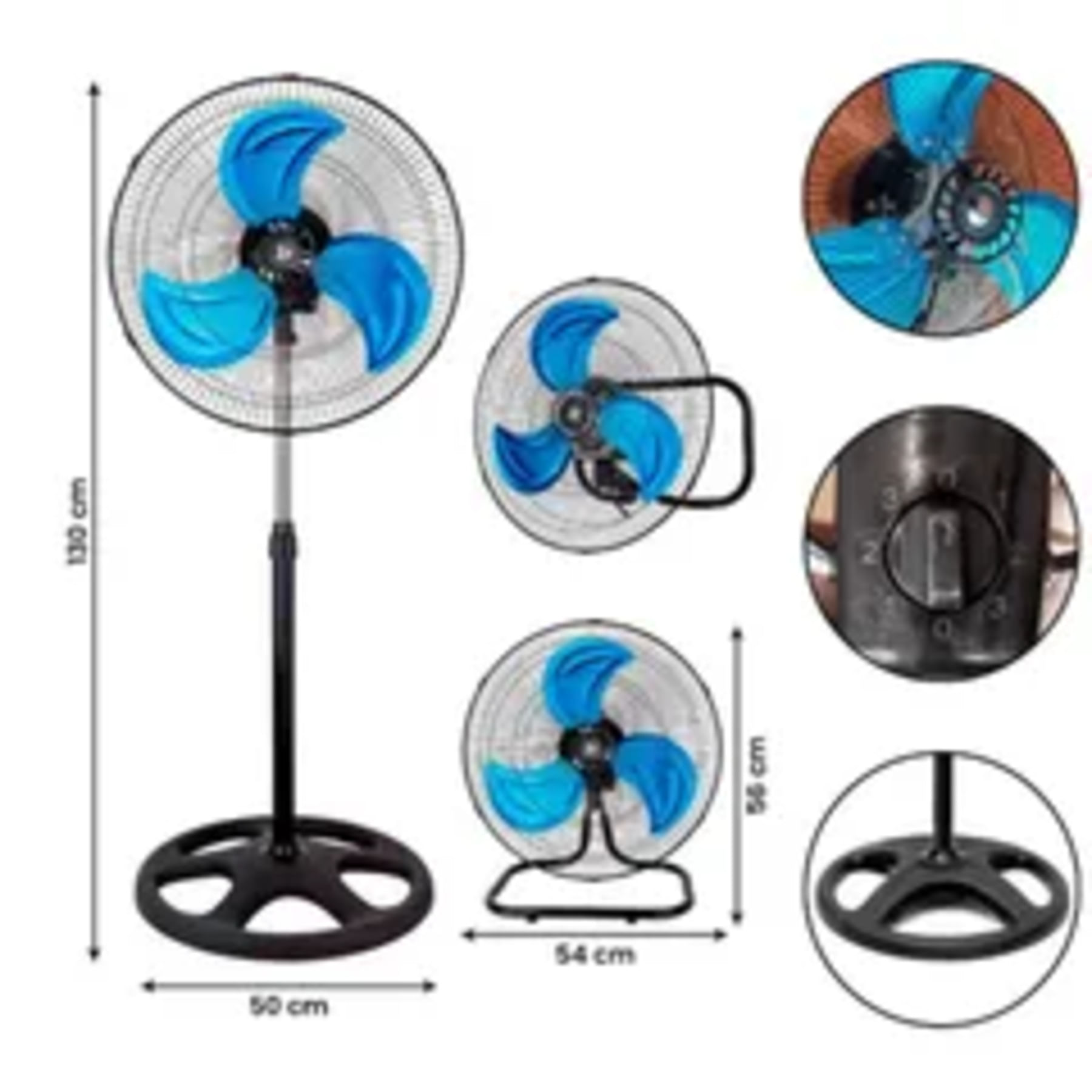 VENTILADOR SEMINDUSTRIAL 65W 3 HELICES 3 EN 1