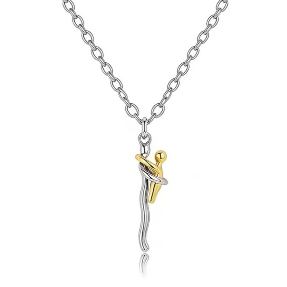 Collar Abrazo Eterno de Mama Regalo Especial Dia de la madre Acero