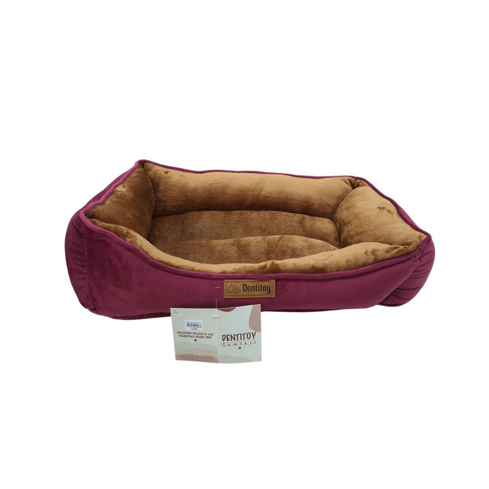 Cama Puff Milou Dentitoy Comfort Guinda Talla L