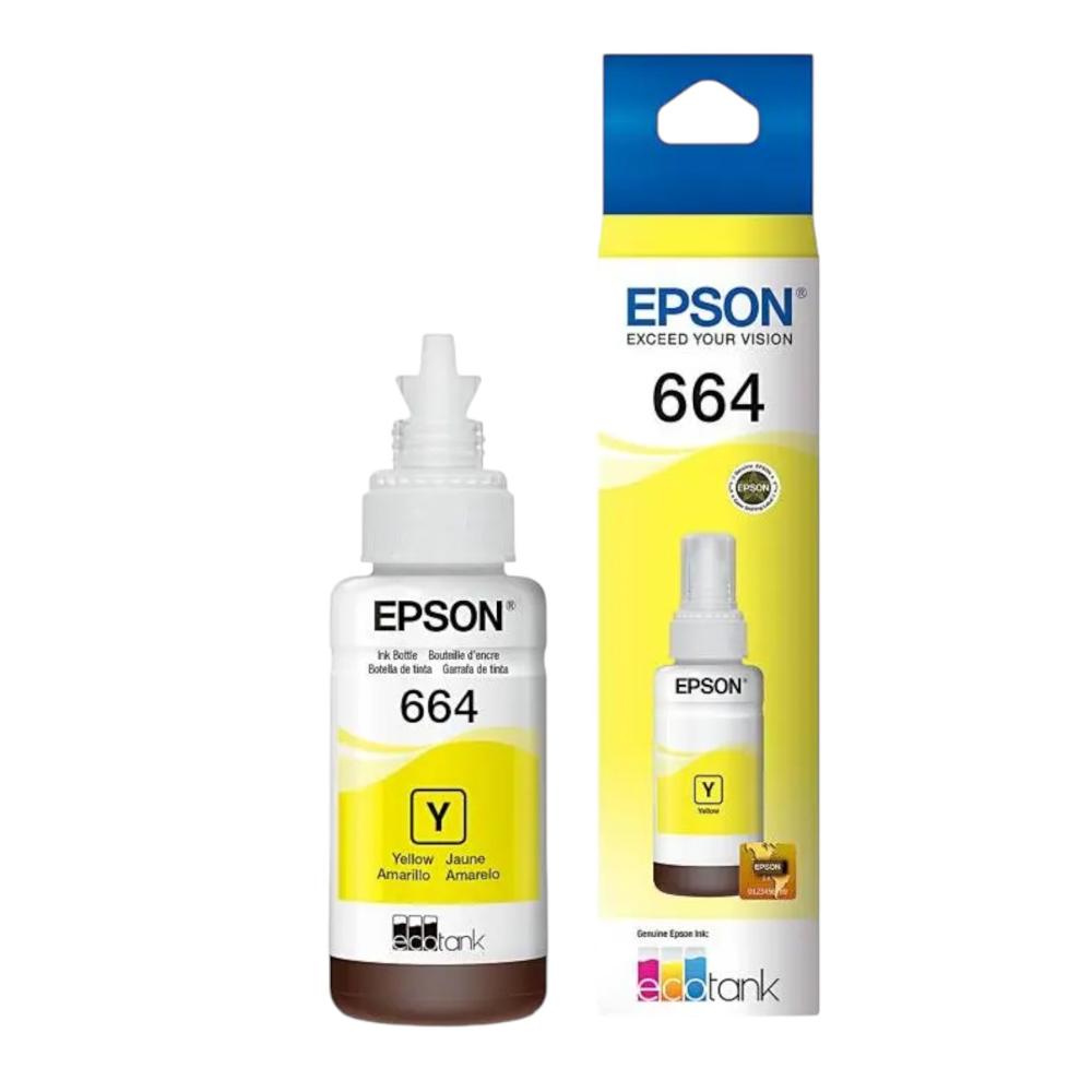 Epson Tinta Amarillo T664 para Impresoras EcoTank L220-L375-L475-L575-L310-L1300 C13T66442A