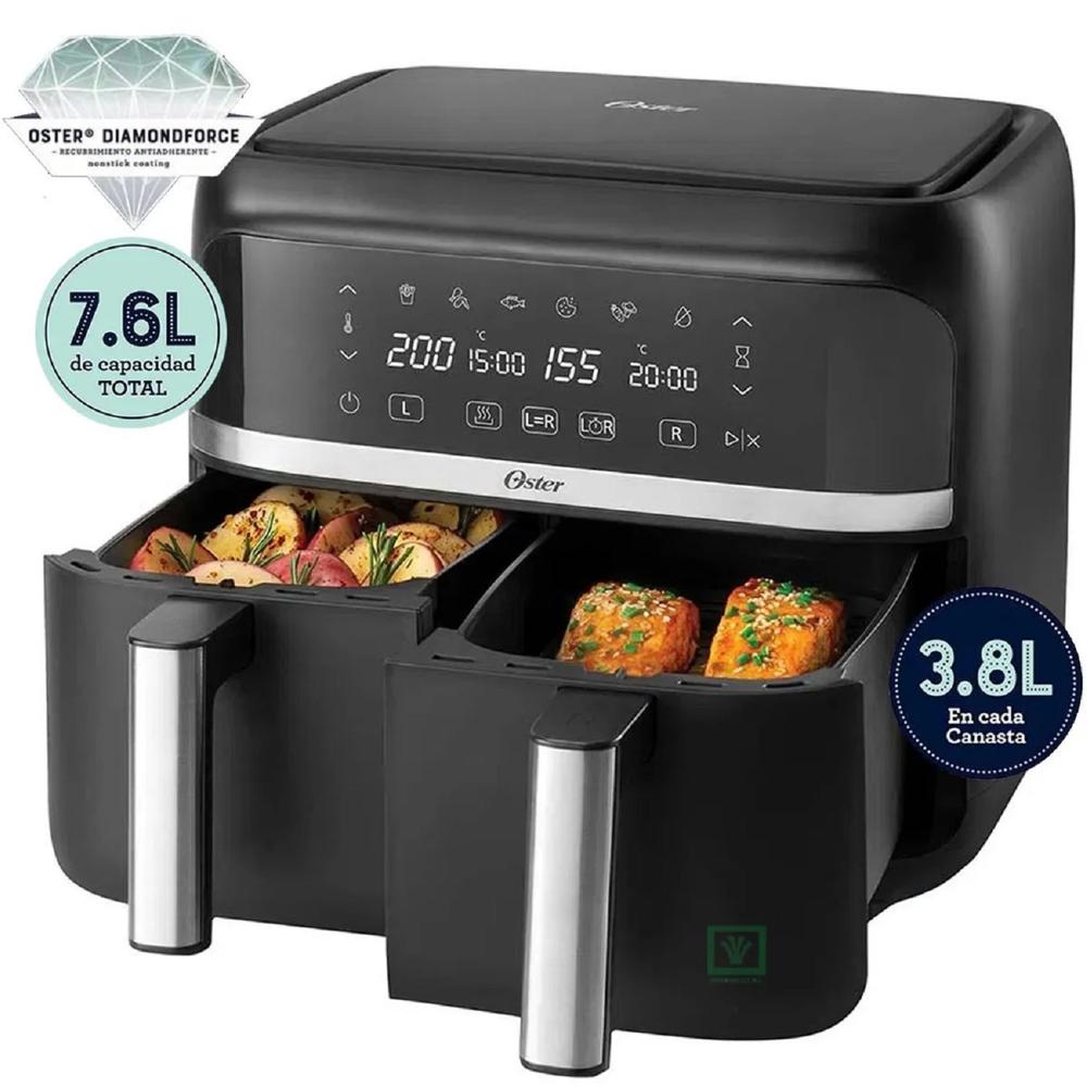 Freidora de Aire Dual Oster CKSTAF7MCDDF-053 7.6L