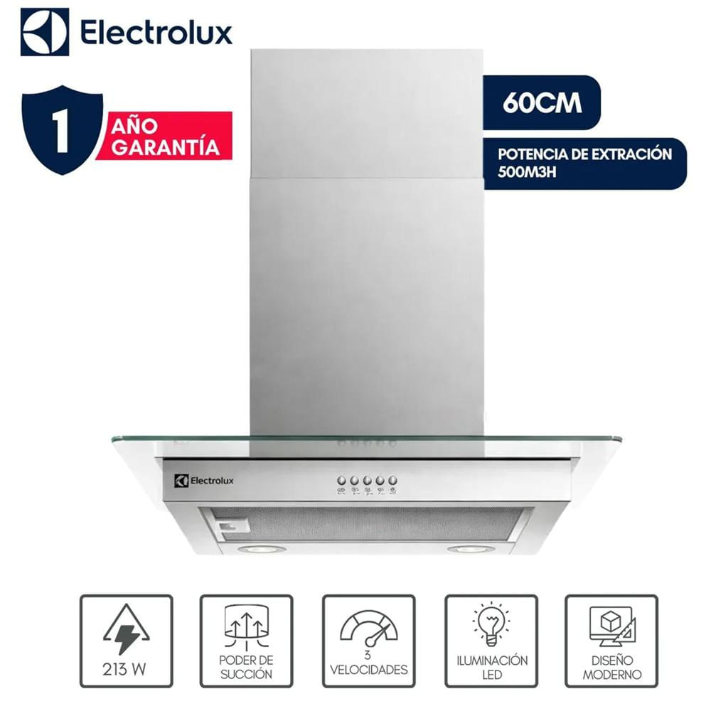 Campana de Pared 60cm Efficient Acero Inoxidable CE6VX Electrolux