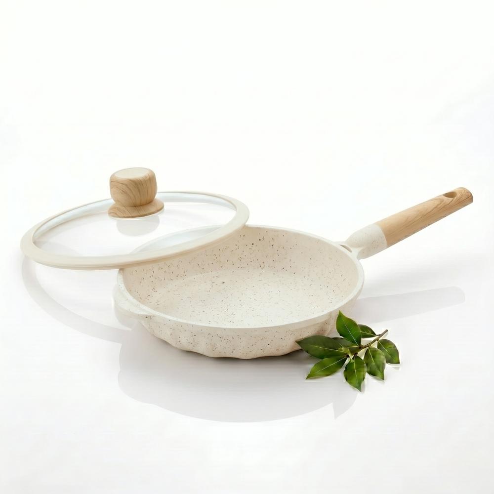 Sartén AlemanGrunf 24cm con Revestimiento Marmolado Crema