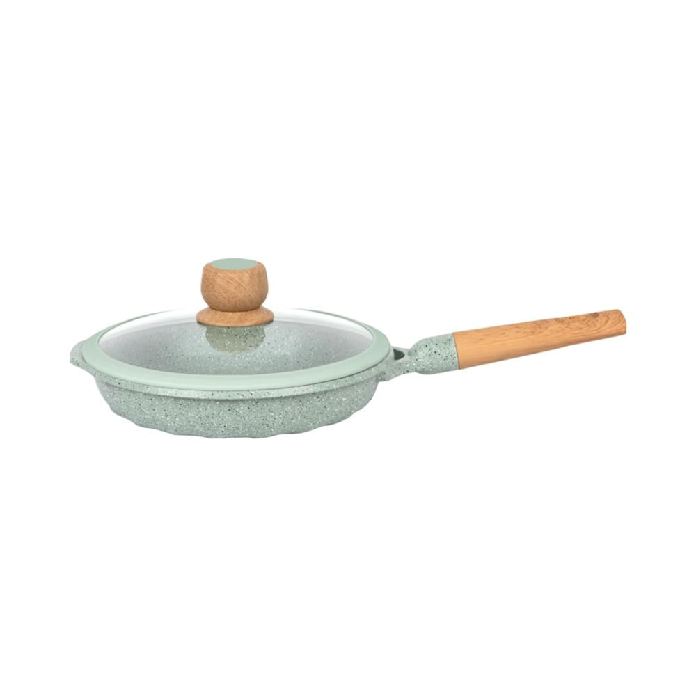 Sartén 22cm Antiadherente con Tapa Multiuso Cocina Menta