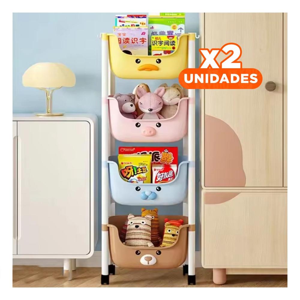Pack2 Estructura Kawaii 4 Niveles Estructura Resistente con 4 Personajes Y+Regalo Sticker