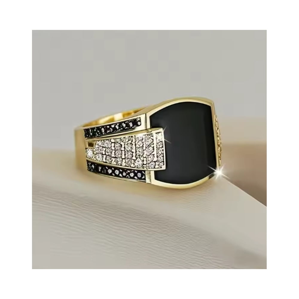 Anillo E Lui de Hombre dorado talla 7