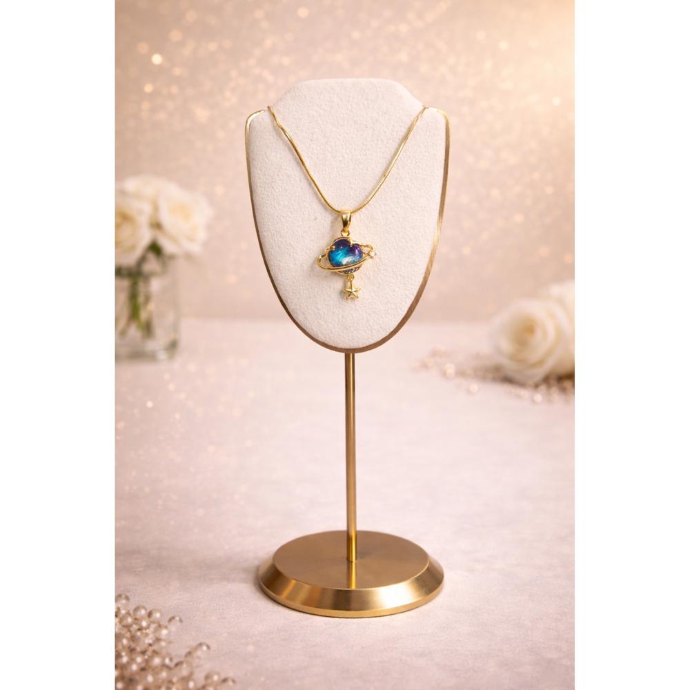 Collar Planeta Celestial con Piedra Universo y Estrella