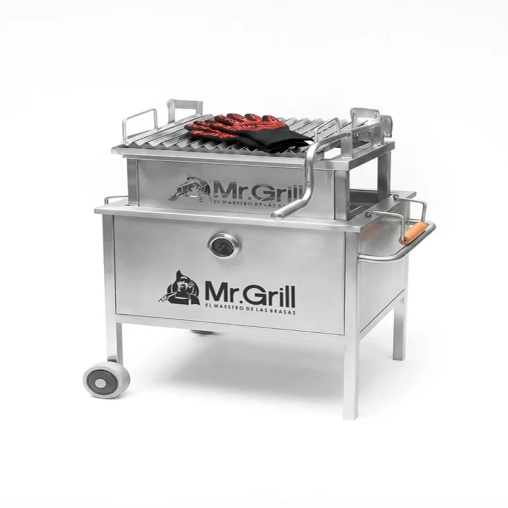 Caja China Chica Steel Pro Infinity con Parrilla de Ángulos en V Regulable