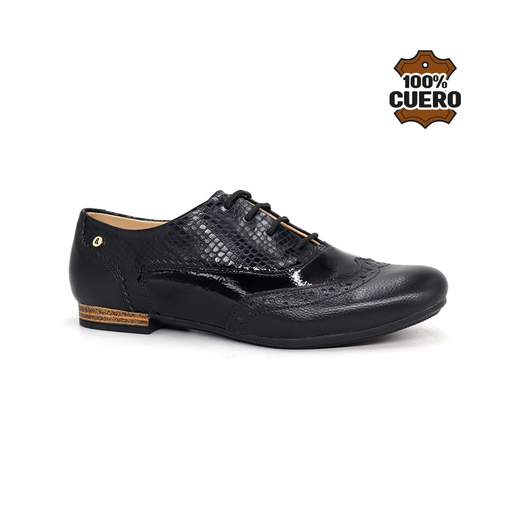 Zapatos Casuales Oxford Mujer 2669-KA26Q1 Negro Zapato De Cuero Mujer Par&ss 2669-KA26Q1 NEGRO 35
