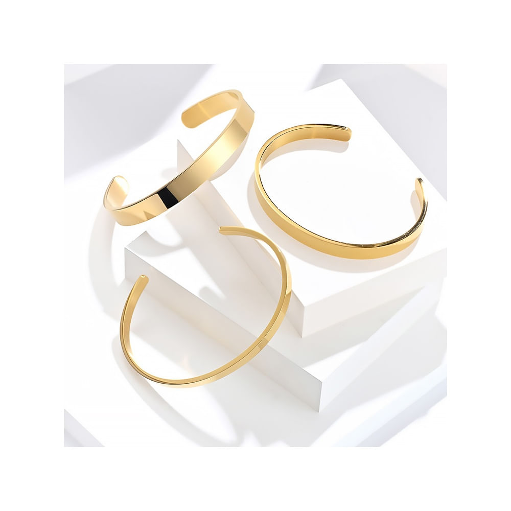 Pulsera Brazalete Minimalista Unisex dorado