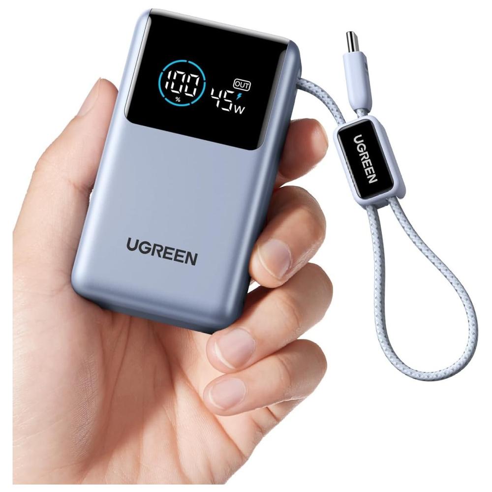 Power Bank 10000mAh 45W Carga Rápida Ugreen Nexode Pro Cable USB-C Integrado - 75701