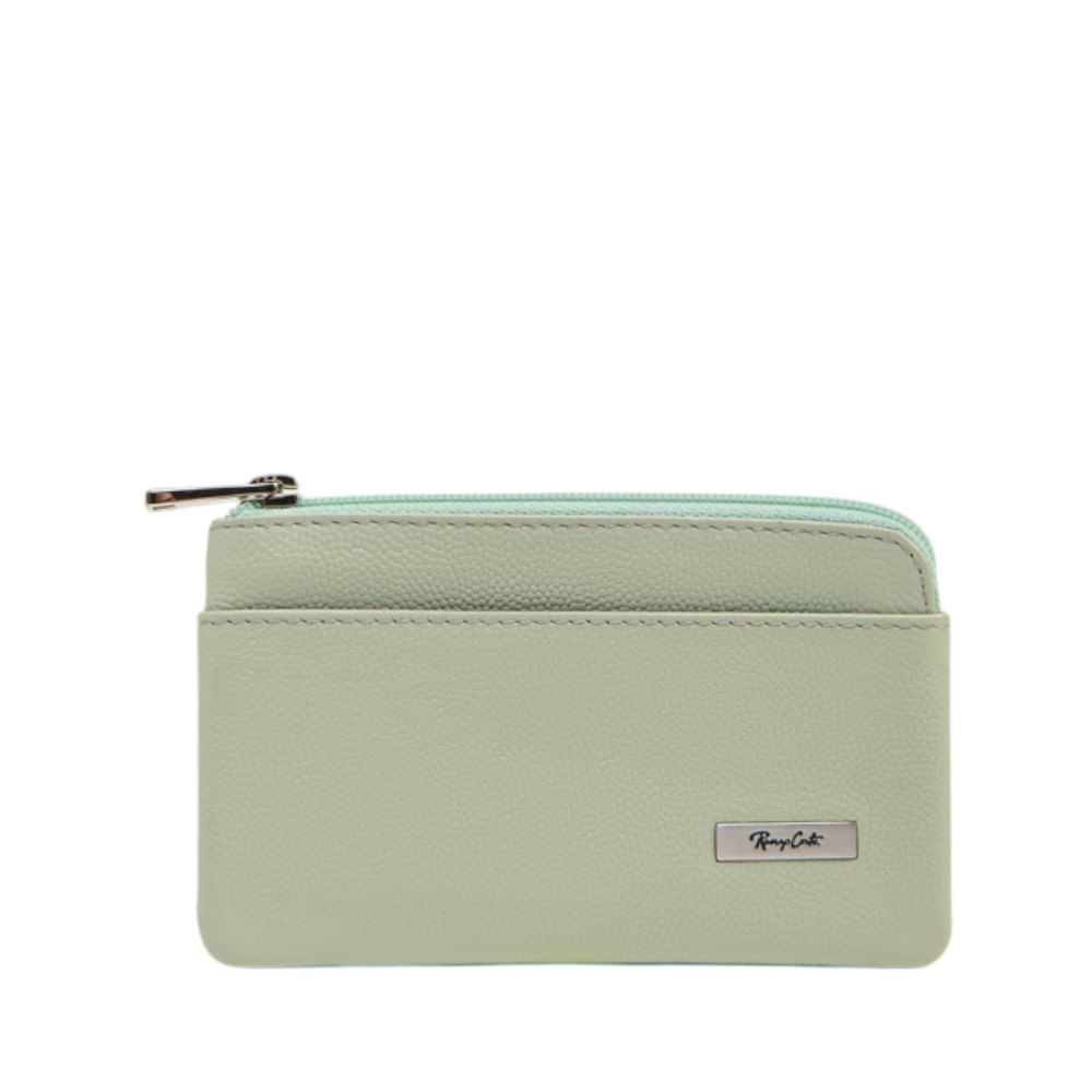 Porta Moneda para Mujer Con Tarjetero Renzo Costa Pmd 2301 Escoses Verde Menta