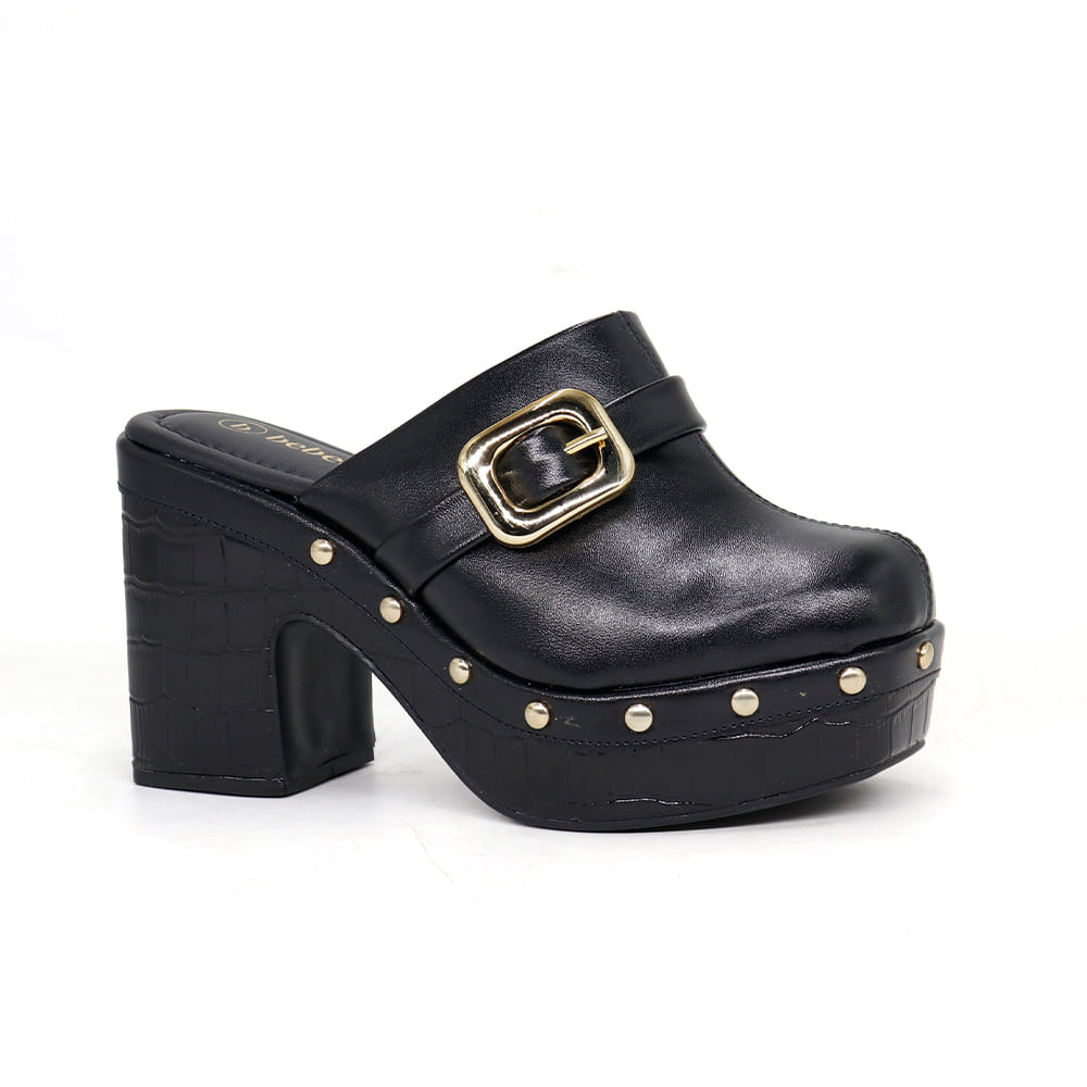 Zuecos Casuales Mujer 265120-668Q1 Negro 38