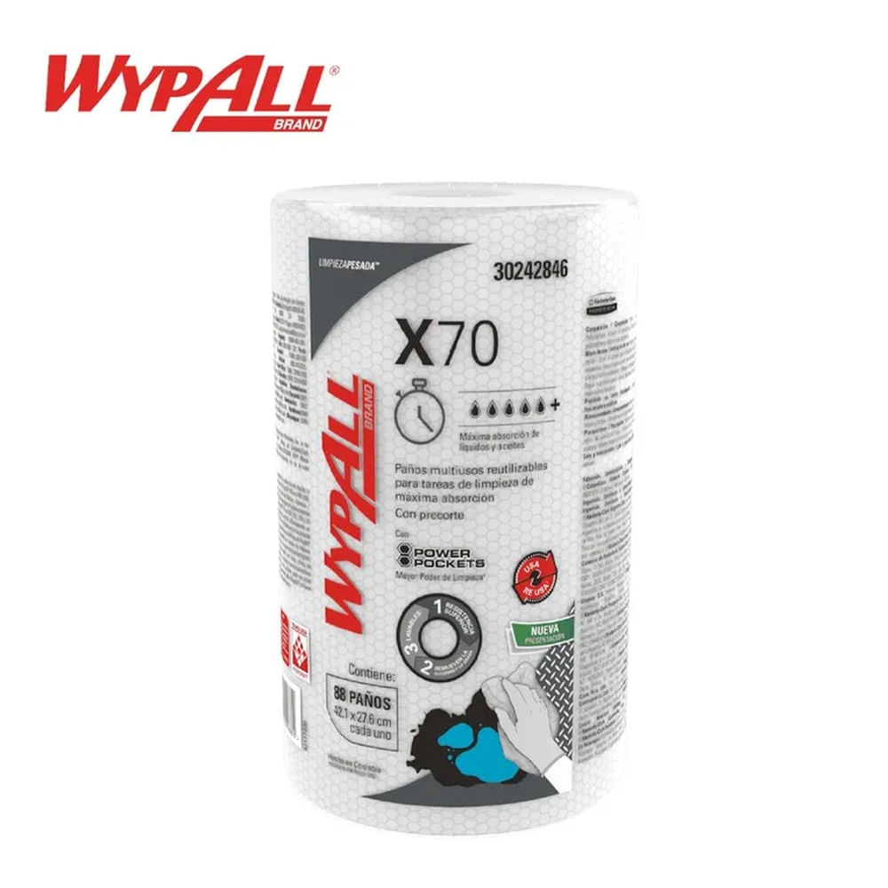 Paños de limpieza industrial X70 WYPALL