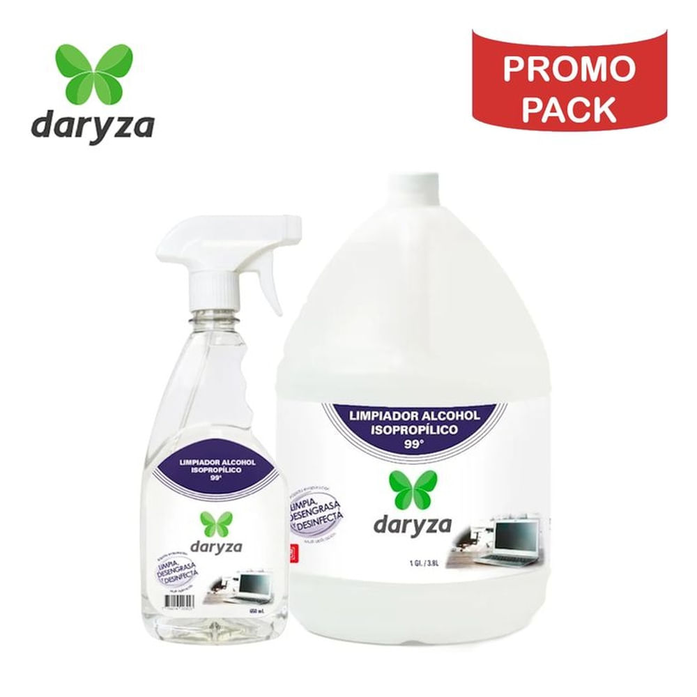 Alcohol isopropílico 99° DARYZA PROMO PACK