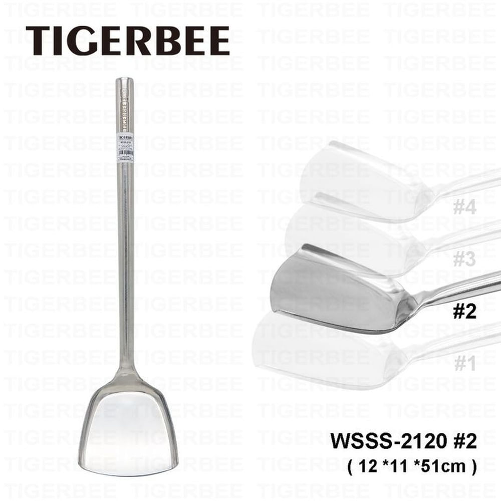 ESPATULA DE ACERO INOX CON MANGO ANTIDESLIZANTE  ""SIZE 2""