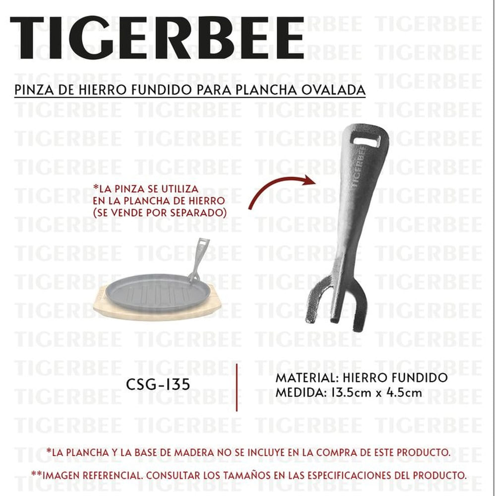PINZA DE HIERRO FUNDIDO PARA PLANCHA OVALADA
