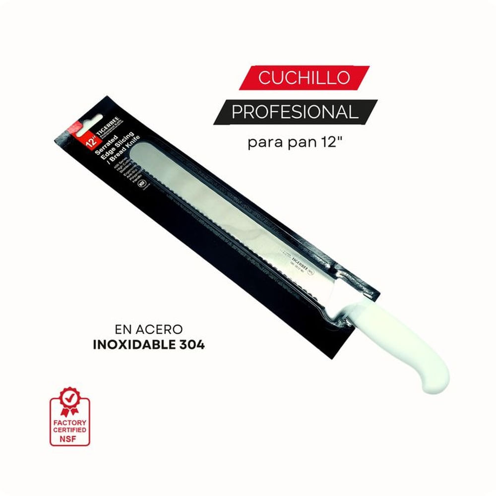 Cuchillo para Pan con borde Dentado 12¨