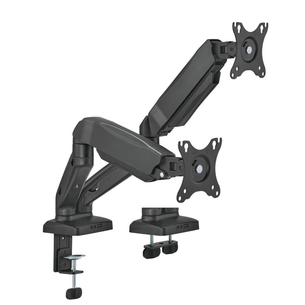 RACK SOPORTE DE ESCRITORIO ERGONOMICO PARA 2 MONITORES 17 A 32 PULGADAS - KE32-C024E - KOREANO