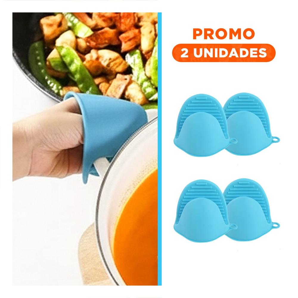 Pack2 Accesorios Protectores de Silicona Celeste para Cocina y Hogar 7,3x9,5cm