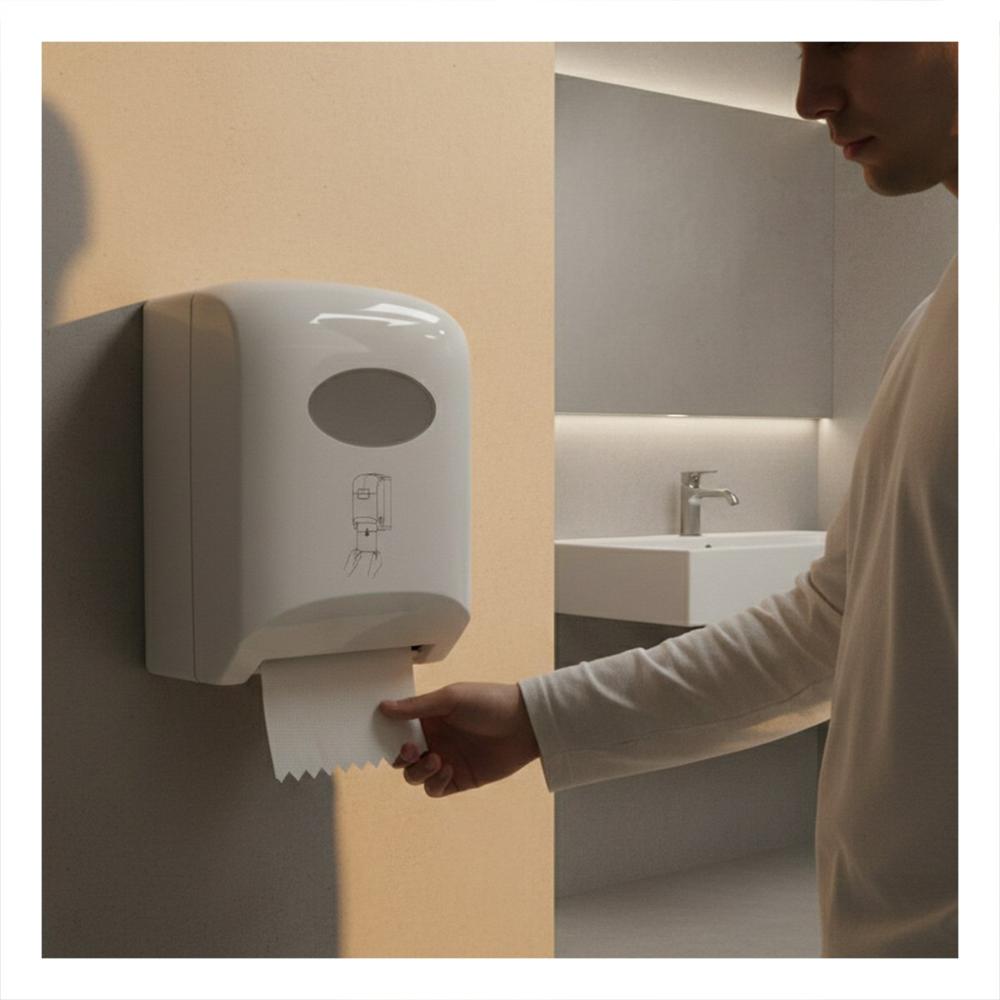 Soporte de Papel Toalla Horizontal Blanco en Rollo para Cocina Y+Post It
