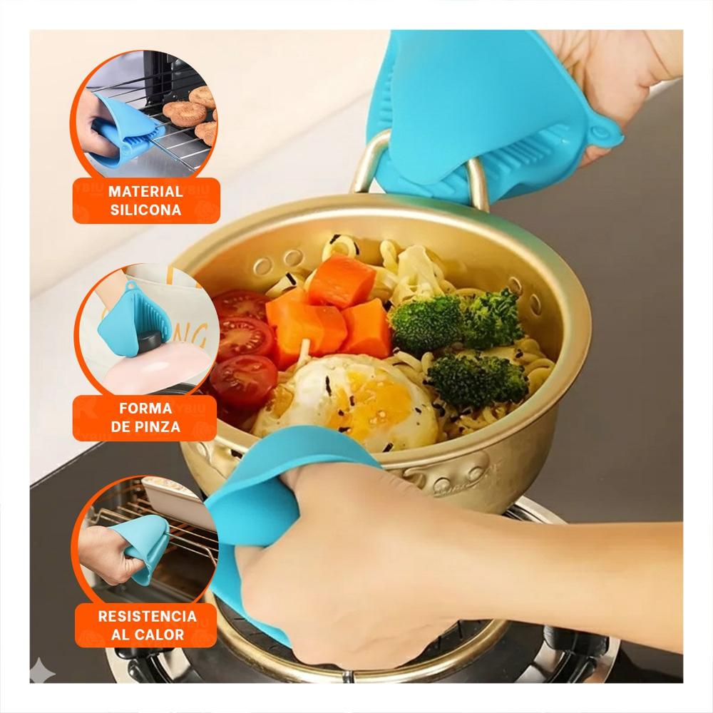 Accesorios Comodos de Silicona Celeste para Uso en Casa 7,3x9,5cm Y+Post It