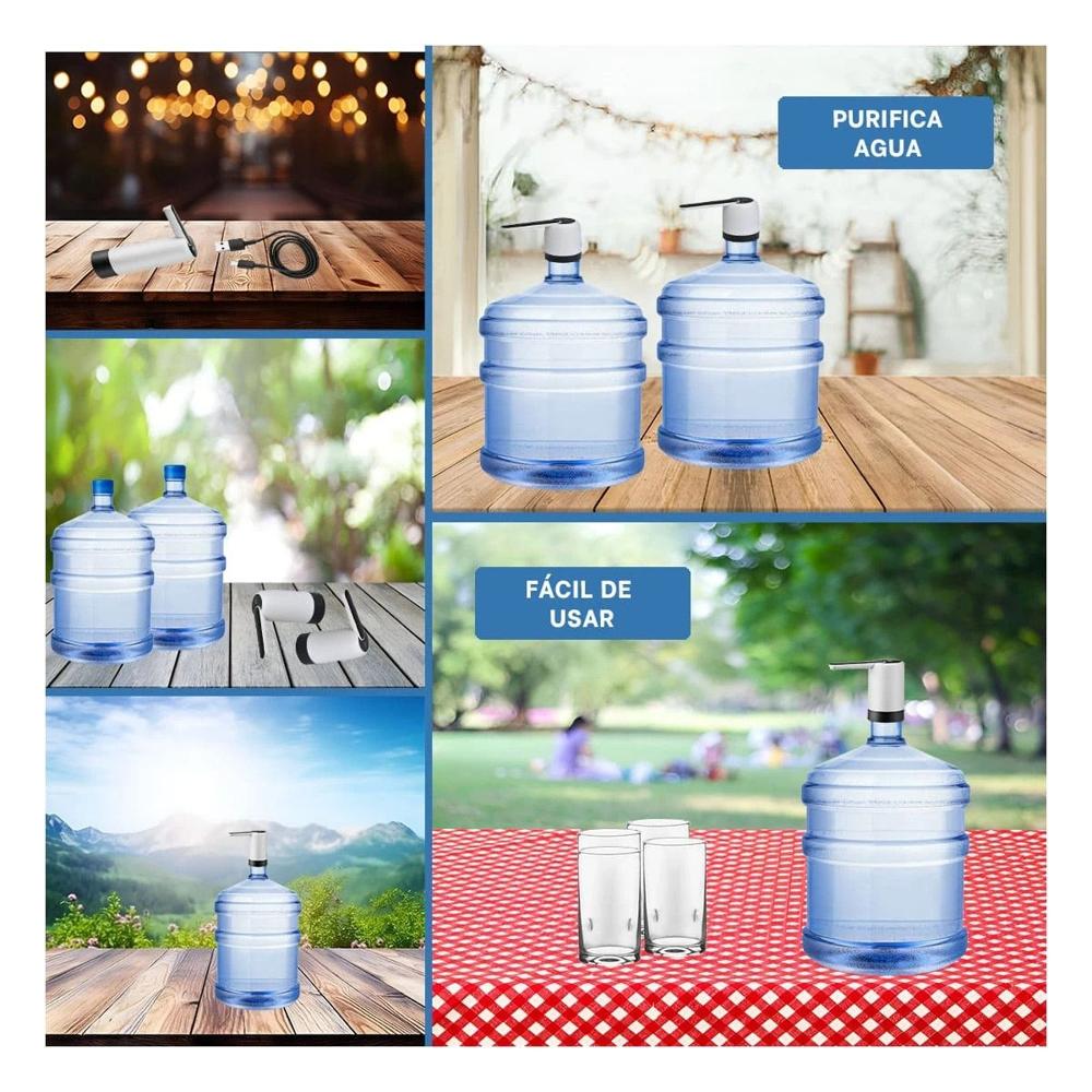 Distribuidor Portatil de Agua Electrico Recargable Blanco Para Uso Diario