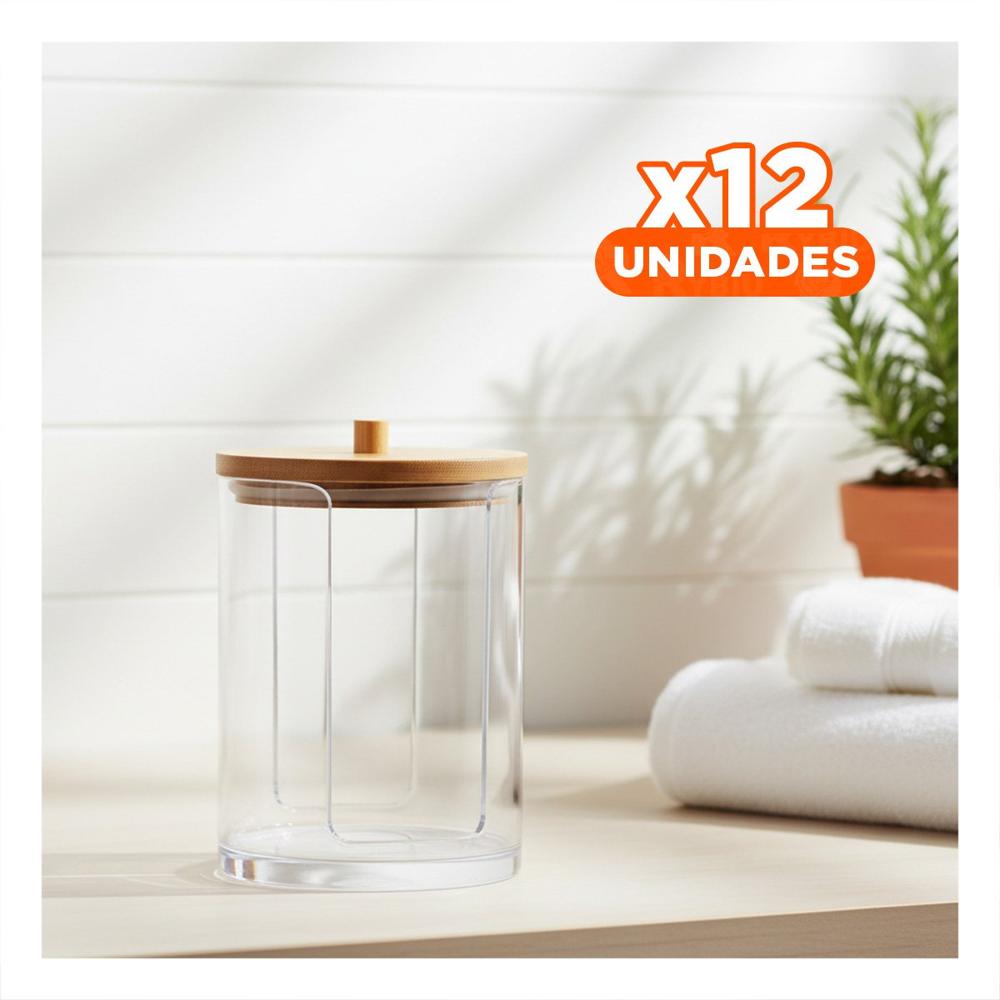 Pack12 Torre de Hisopos 7x11 cm Transparente para Gente con el Orden Real Y+Papel Regalo