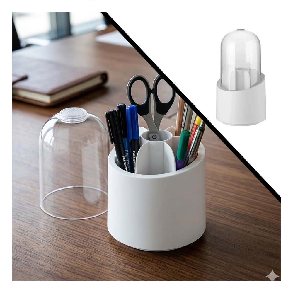 Organizador Giratorio Blanco para Cosmeticos y Accesorios de Belleza Y+Ligas Regalo