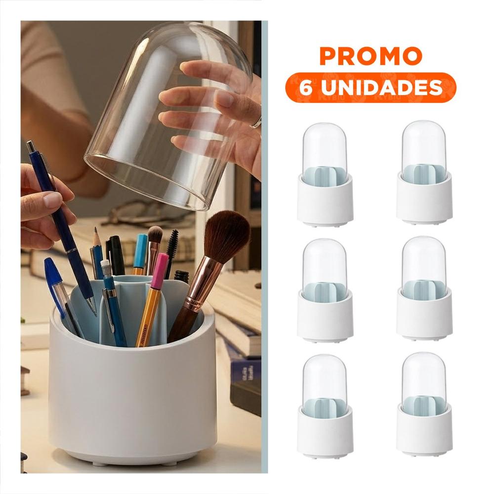 Pack6 Soporte Giratorio Celeste para Organizar Cosmeticos de Belleza