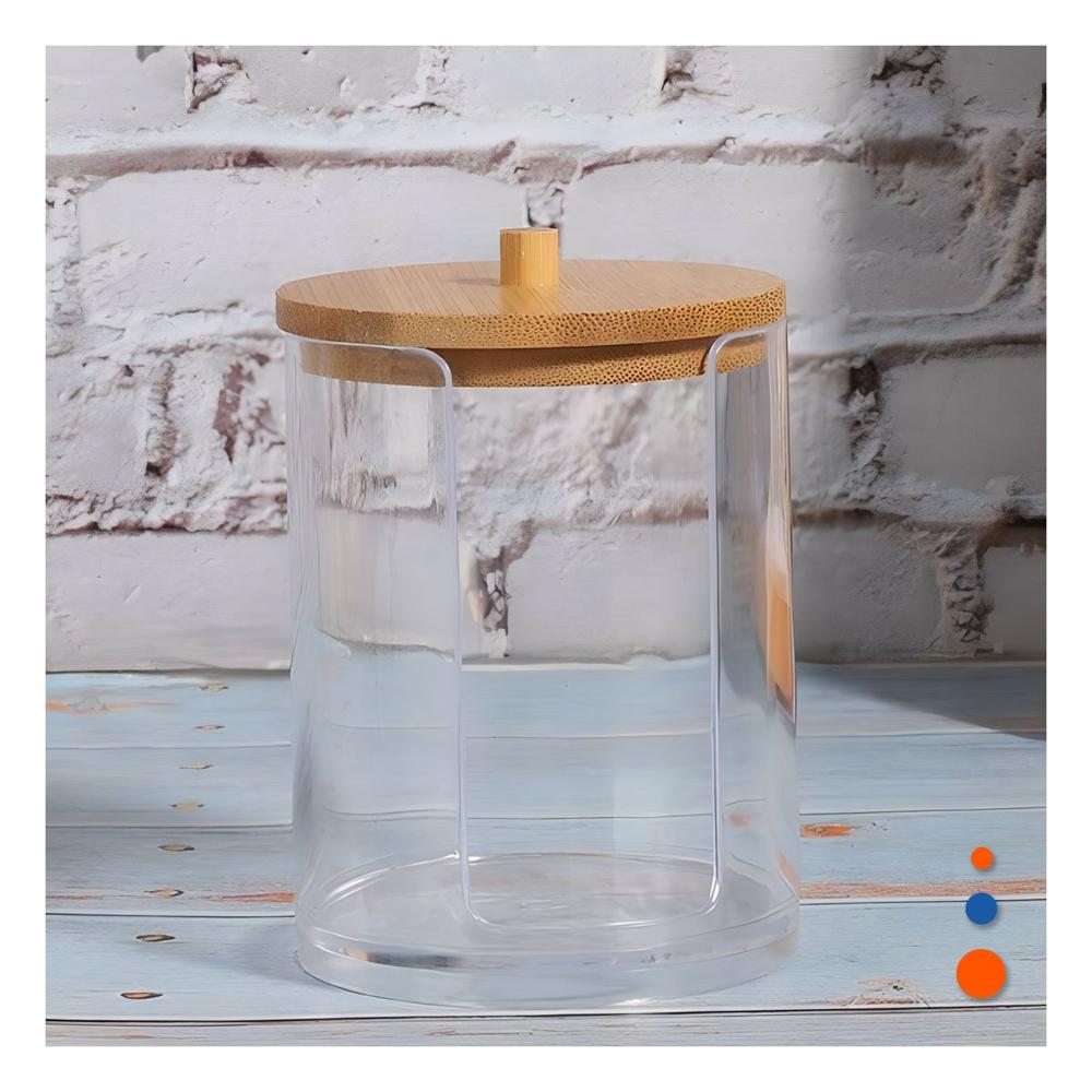 Soporte de Algodon 7x11 cm Transparente con Estructura Firme Hogar Y+Regalo Sticker