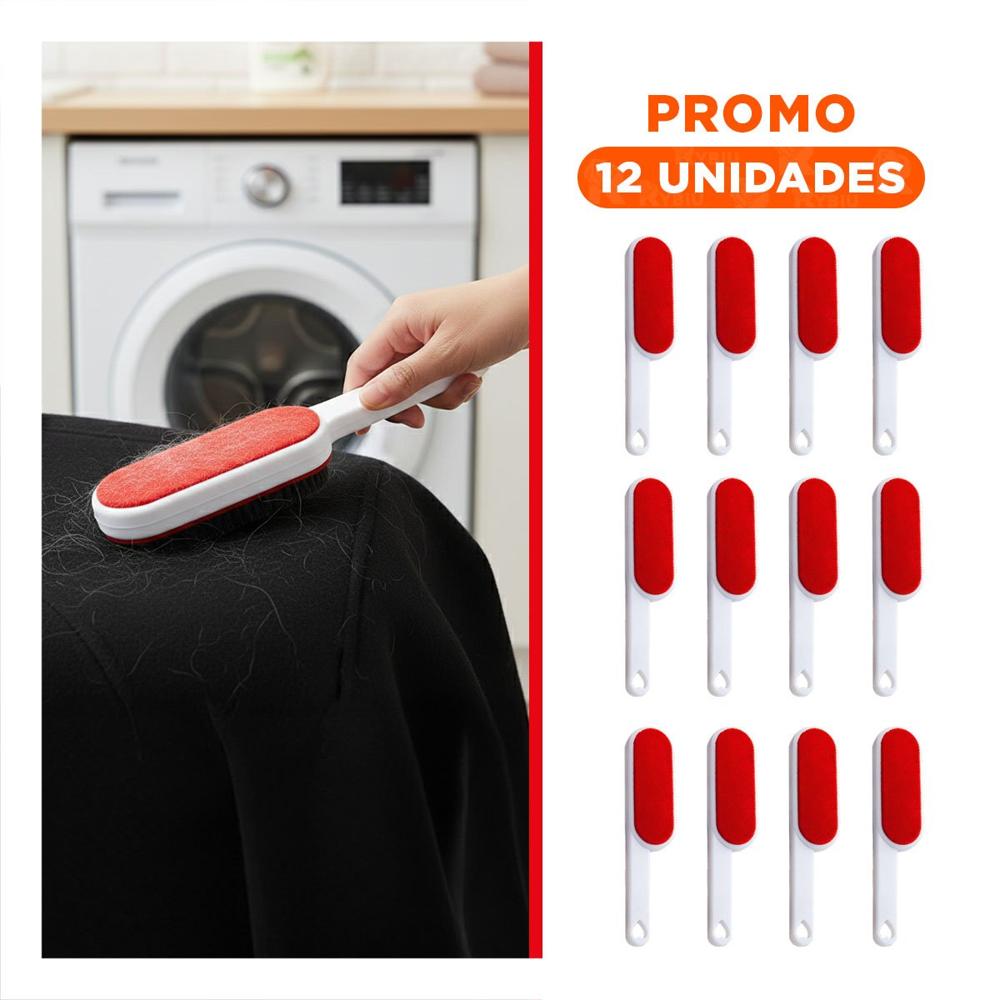Pack12 Recolector Ropa Rojo y Blanco Retira Pelusa de Sofas 21,5x5,5cm Y+Regalo Sticker