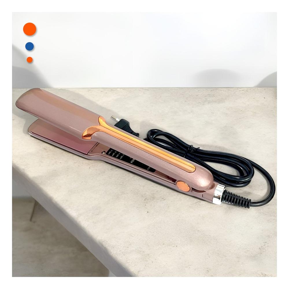 Alisadora de Cabello con Forma Delgado para Estilizar y Alisar Dorado Y+Regalo Sticker