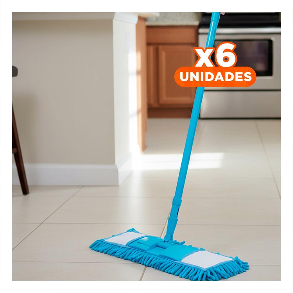 Pack6 Tela Rectangular de Microfibra Celeste para Limpieza del Hogar Diario Y+Regalo Sticker