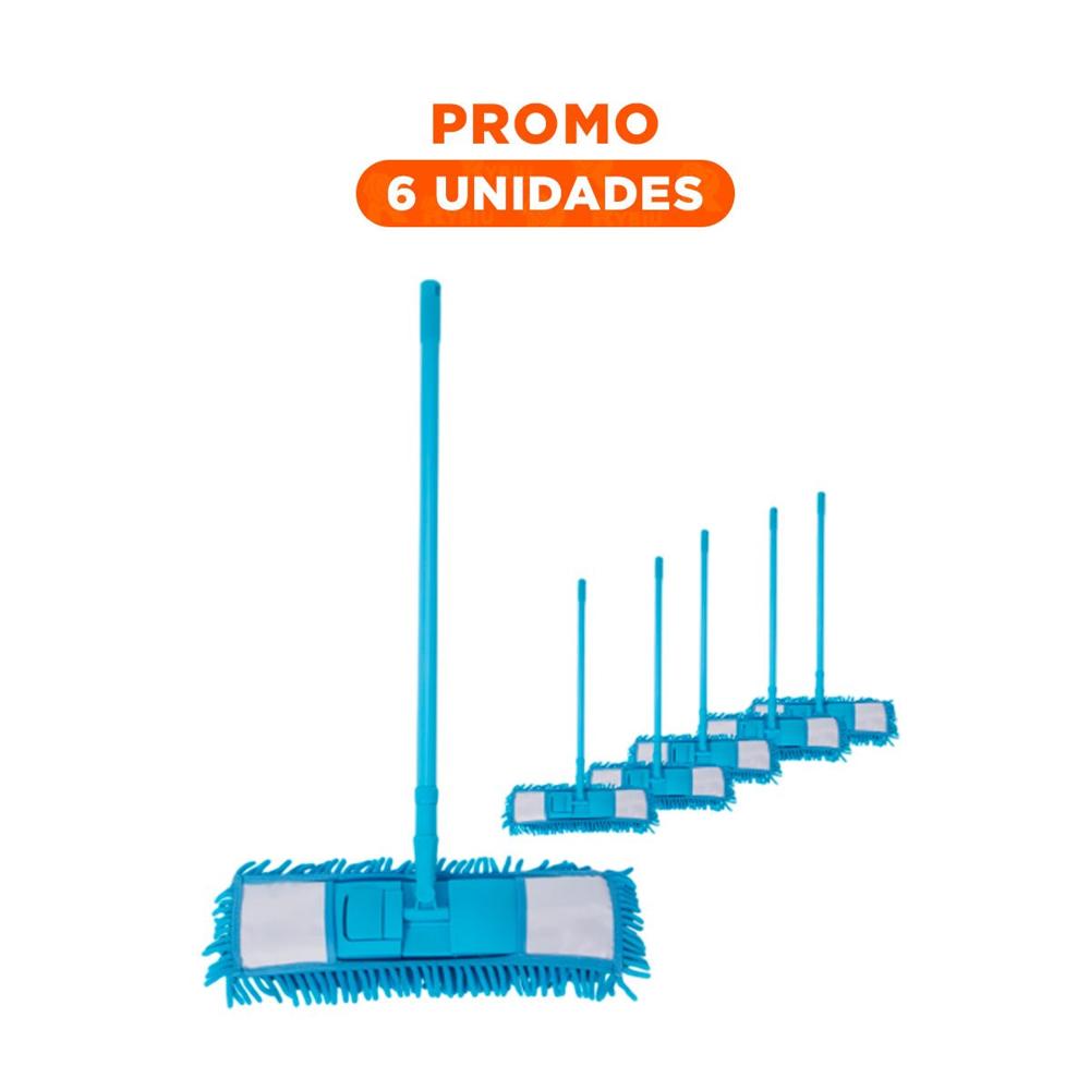 Pack6 Toalla Rectangular de Microfibra Celeste Secado Rapido Uso Diario